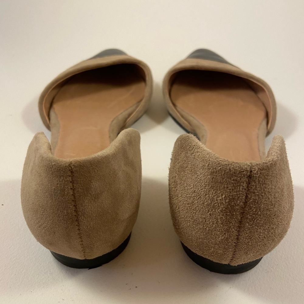 J. Jill Suede Leather Cap Toe D'Orsay flats black tan black dress shoes 6.5 - Picture 4 of 7